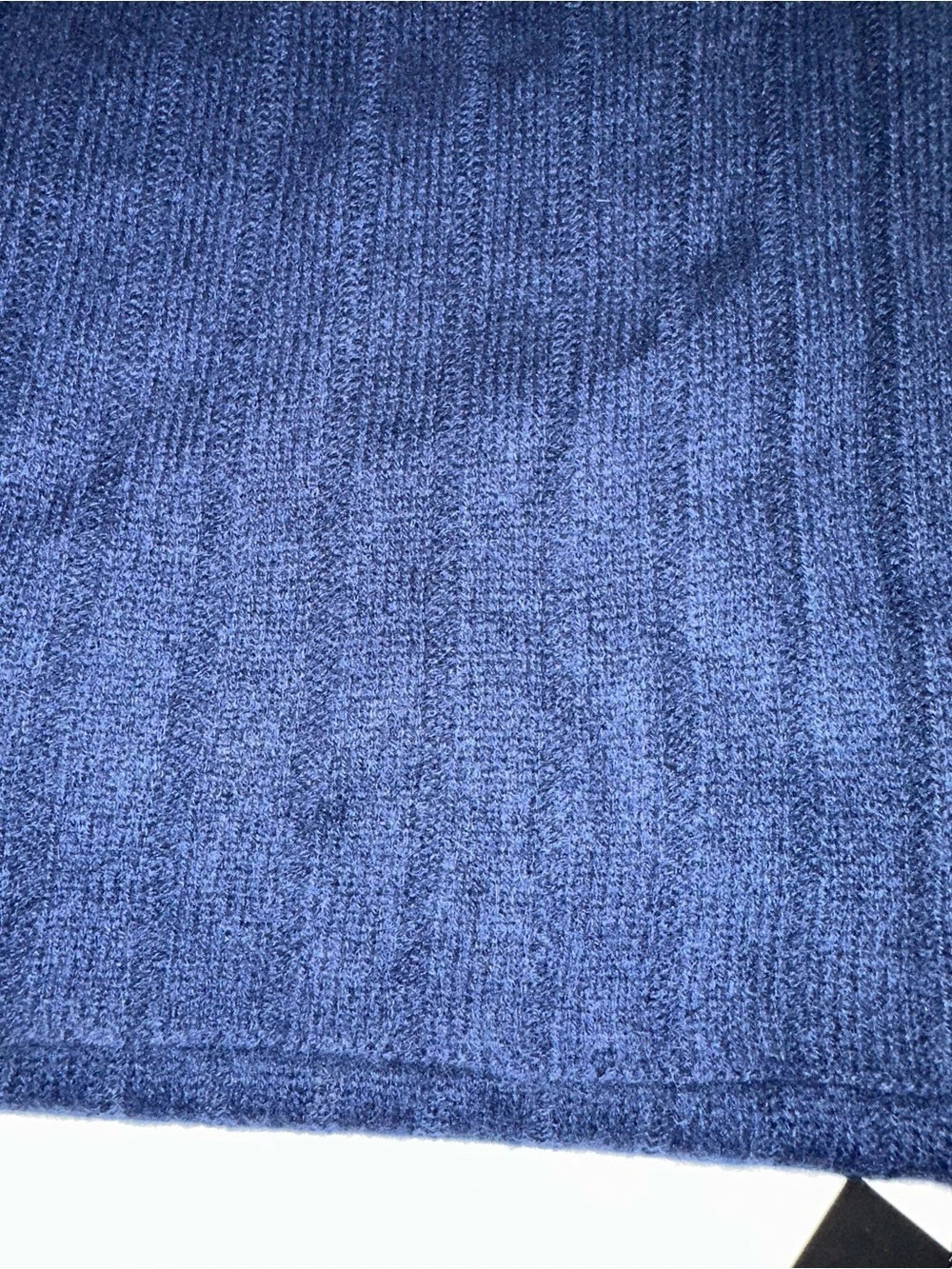 Charter Club Ribbed Cashmere Scarf 100% Cashmere Scarf in Blue NWT - Picture 3 of 4